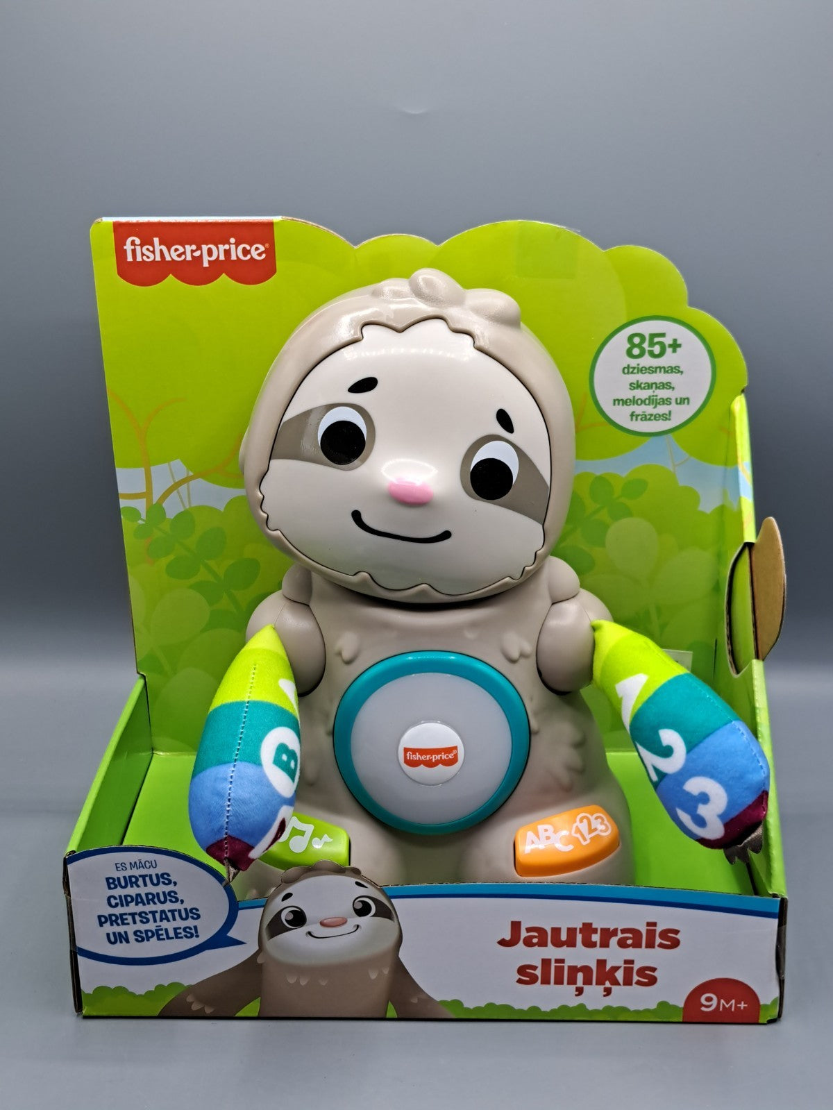 Fisher-Price BlinkiLinkis Faultier, Baby-Spielzeug mit Musik, Lettische Version